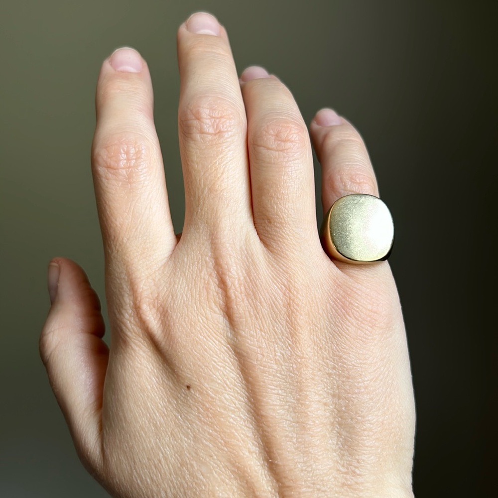JCrew gold tone signet ring